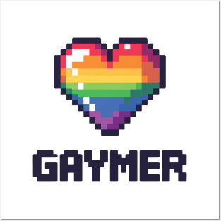 Cute Gaymer Rainbow Heart for the gamer Posters and Art